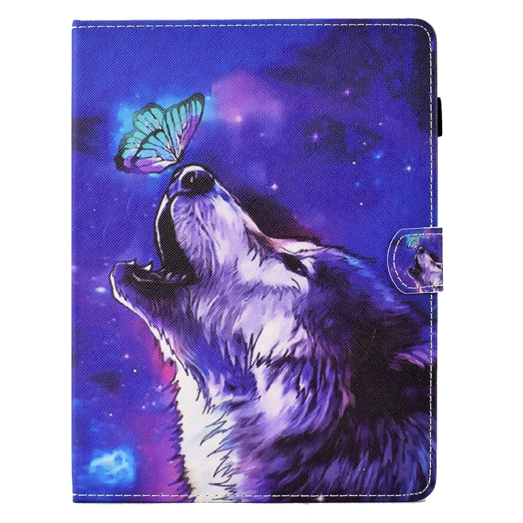 For 8 inch Tablet Electric Pressed TPU Leather Tablet Case(Butterfly Wolf) - 8 inch by buy2fix | Online Shopping UK | buy2fix