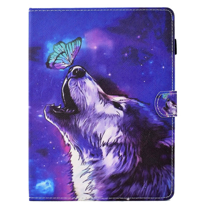 For 8 inch Tablet Electric Pressed TPU Leather Tablet Case(Butterfly Wolf) - 8 inch by buy2fix | Online Shopping UK | buy2fix