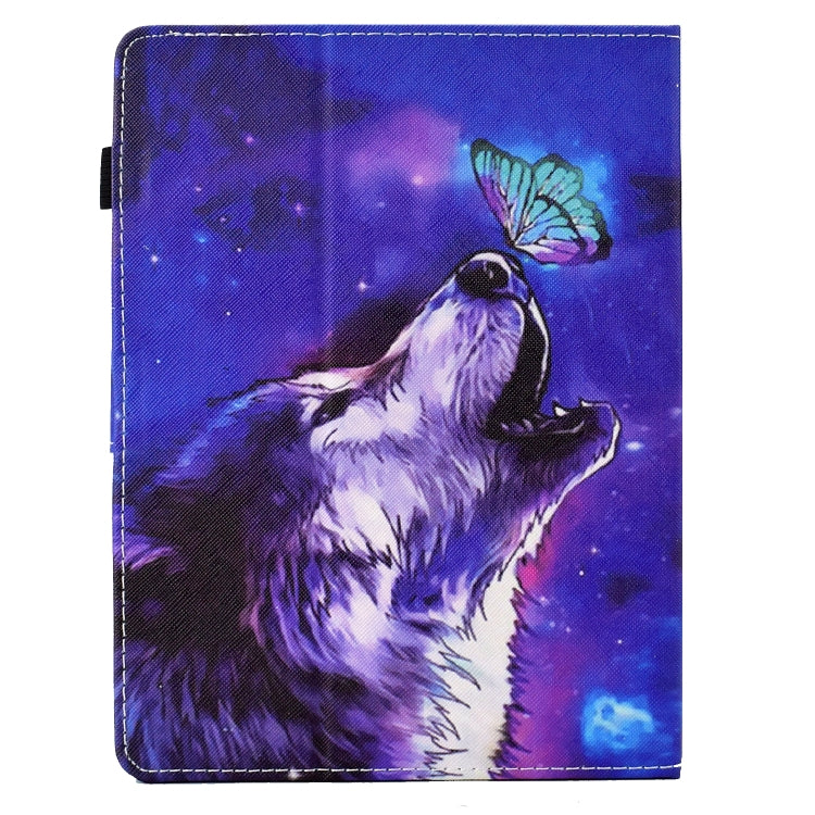 For 8 inch Tablet Electric Pressed TPU Leather Tablet Case(Butterfly Wolf) - 8 inch by buy2fix | Online Shopping UK | buy2fix