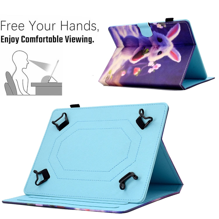 For 10 inch Tablet Electric Pressed TPU Leather Tablet Case(Strawberry Bunny) - 10 - 11 inch by buy2fix | Online Shopping UK | buy2fix