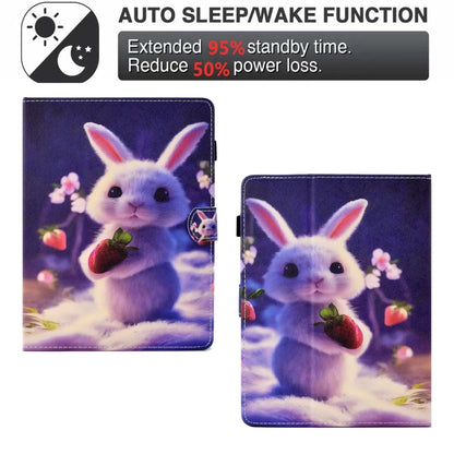 For 10 inch Tablet Electric Pressed TPU Leather Tablet Case(Strawberry Bunny) - 10 - 11 inch by buy2fix | Online Shopping UK | buy2fix