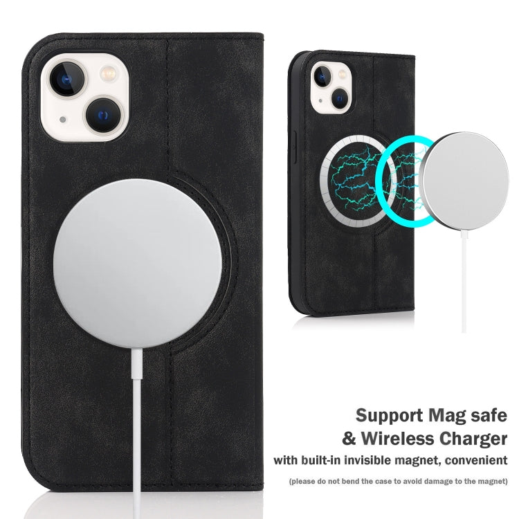For iPhone 14 Wireless Charging Magsafe Leather Phone Case(Black) by buy2fix