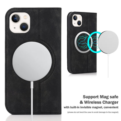 For iPhone 14 Wireless Charging Magsafe Leather Phone Case(Black) by buy2fix