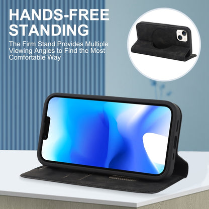 For iPhone 14 Wireless Charging Magsafe Leather Phone Case(Black) by buy2fix