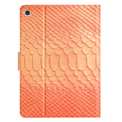 For Samsung Galaxy Tab A7 10.4 2020 Solid Color Crocodile Texture Leather Smart Tablet Case(Orange) - Other Galaxy Tab PC by buy2fix | Online Shopping UK | buy2fix