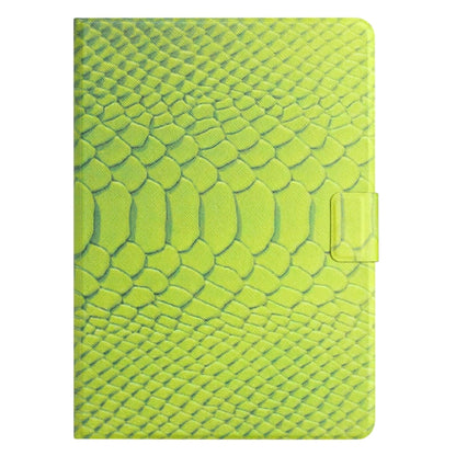 For Samsung Galaxy Tab A7 Lite Solid Color Crocodile Texture Leather Smart Tablet Case(Green) by buy2fix