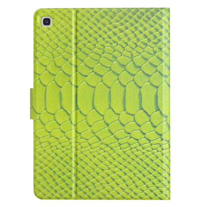 For Samsung Galaxy Tab A7 Lite Solid Color Crocodile Texture Leather Smart Tablet Case(Green) by buy2fix