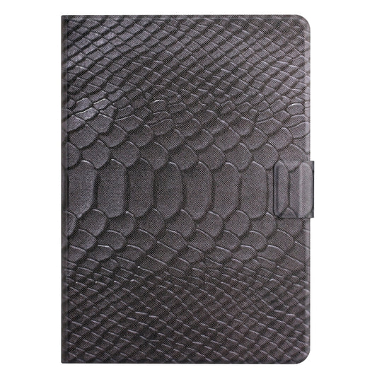 For Samsung Galaxy Tab A8 Solid Color Crocodile Texture Leather Smart Tablet Case(Black) - Other Galaxy Tab PC by buy2fix | Online Shopping UK | buy2fix