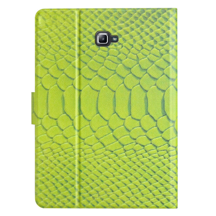 For Samsung Galaxy Tab A10.1 T850 Solid Color Crocodile Texture Leather Smart Tablet Case(Green) - Tab A 10.1 by buy2fix | Online Shopping UK | buy2fix