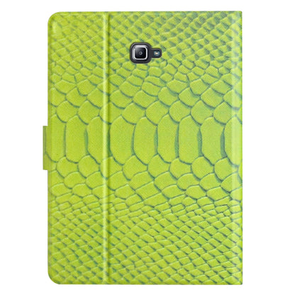 For Samsung Galaxy Tab A10.1 T850 Solid Color Crocodile Texture Leather Smart Tablet Case(Green) - Tab A 10.1 by buy2fix | Online Shopping UK | buy2fix