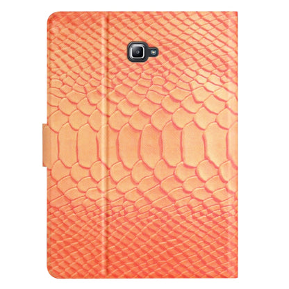 For Samsung Galaxy Tab A10.1 T850 Solid Color Crocodile Texture Leather Smart Tablet Case(Orange) - Tab A 10.1 by buy2fix | Online Shopping UK | buy2fix