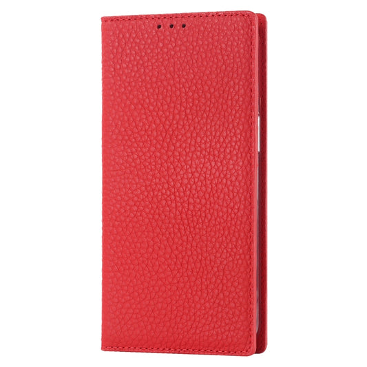 For iPhone 14 Litchi Texture Genuine Leather Phone Case(Red) - iPhone 14 Cases by buy2fix | Online Shopping UK | buy2fix