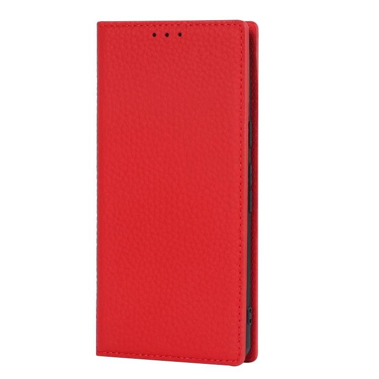 For Google Pixel 7 5G Litchi Texture Genuine Leather Phone Case(Red) - Google Cases by buy2fix | Online Shopping UK | buy2fix