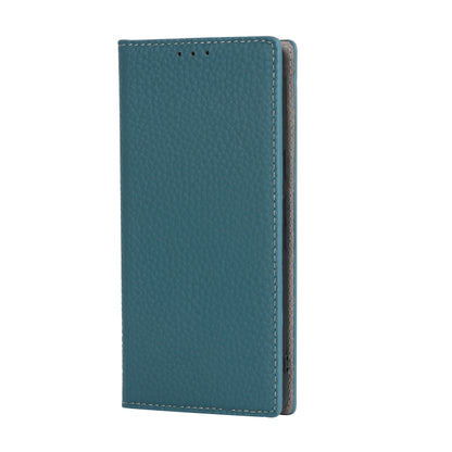 For Google Pixel 7 5G Litchi Texture Genuine Leather Phone Case(Sky Blue) - Google Cases by buy2fix | Online Shopping UK | buy2fix