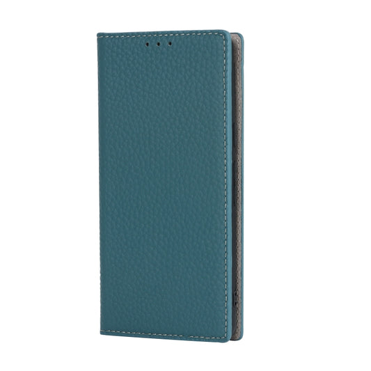 For Google Pixel 7 5G Litchi Texture Genuine Leather Phone Case(Sky Blue) - Google Cases by buy2fix | Online Shopping UK | buy2fix