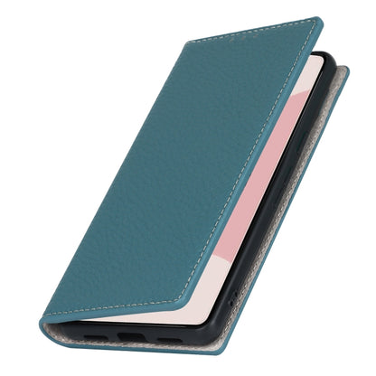 For Google Pixel 7 5G Litchi Texture Genuine Leather Phone Case(Sky Blue) - Google Cases by buy2fix | Online Shopping UK | buy2fix