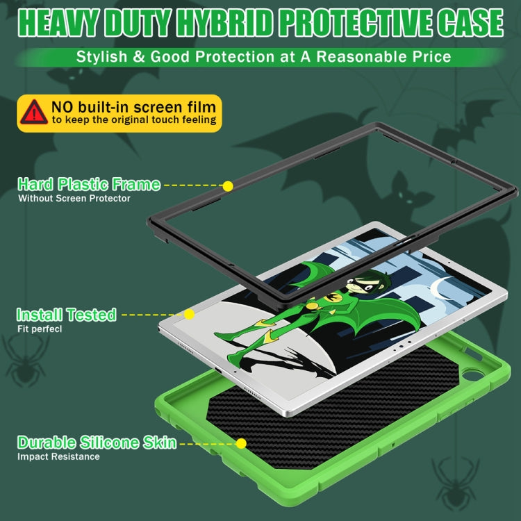 For Samsung Galaxy Tab A8 10.5 2021 Silicone + PC Shockproof Protective Tablet Case(Green+Black) - Other Galaxy Tab PC by buy2fix | Online Shopping UK | buy2fix