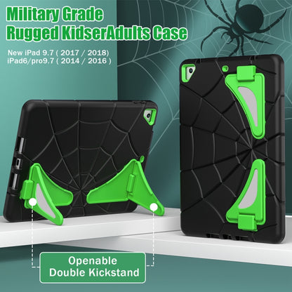 For iPad 9.7 2018 / 2017 / Air 2 Silicone + PC Shockproof Protective Tablet Case(Black+Green) - iPad 9.7 (2018) & (2017) Cases by buy2fix | Online Shopping UK | buy2fix