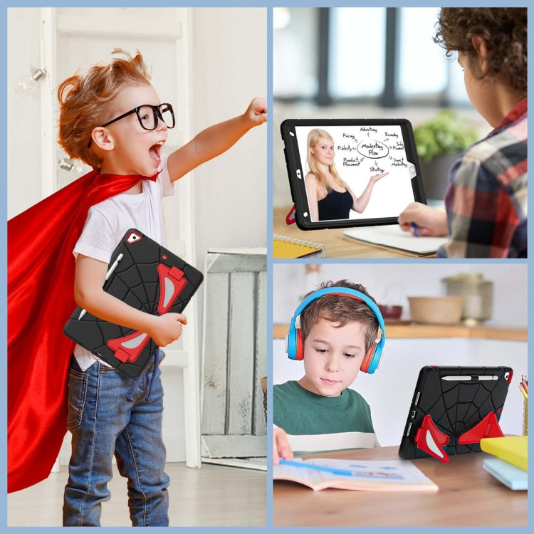 For iPad 10.2 2021 / 2020 / 2019 Silicone + PC Shockproof Protective Tablet Case (Black Red) - iPad 10.2 Cases by buy2fix | Online Shopping UK | buy2fix