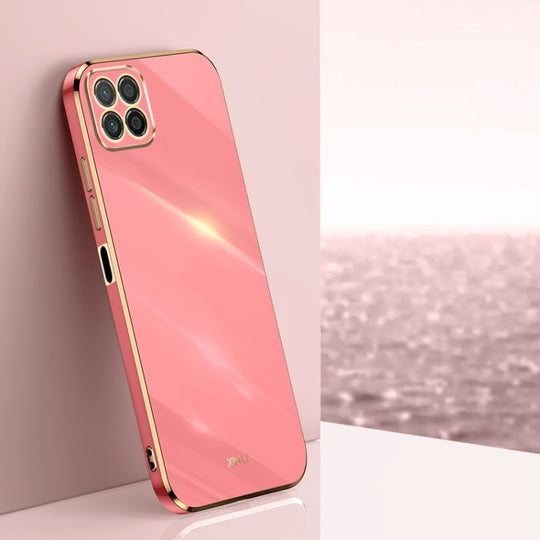 For Honor X8 5G XINLI Straight Edge 6D Electroplate TPU Phone Case(Hawthorn Red)