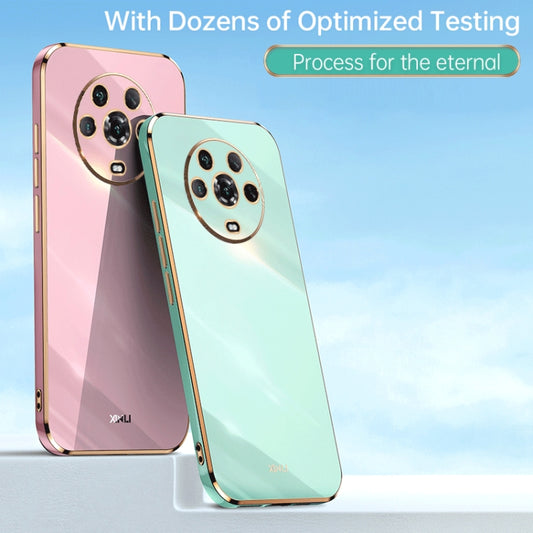For Honor X8 5G XINLI Straight Edge 6D Electroplate TPU Phone Case(Pink) - Honor Cases by XINLI | Online Shopping UK | buy2fix