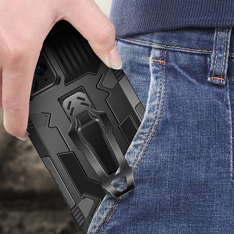 For OPPO A17 Armor Warrior Shockproof PC + TPU Phone Case(Black) by buy2fix