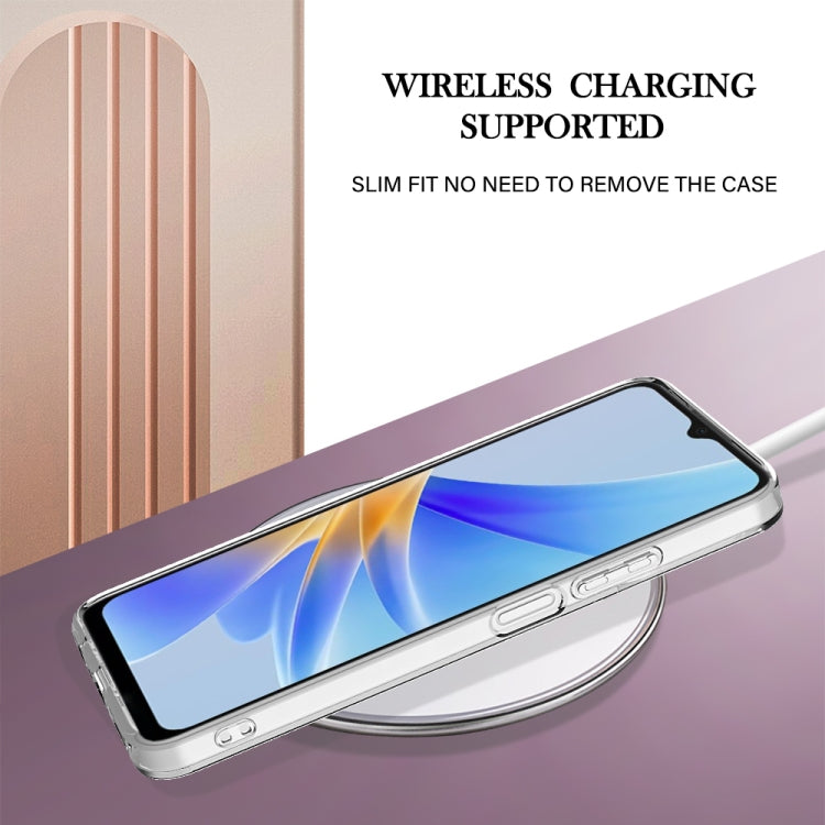 For OPPO A17 Electroplating Marble Dual-side IMD Phone Case(Purple 001) by buy2fix