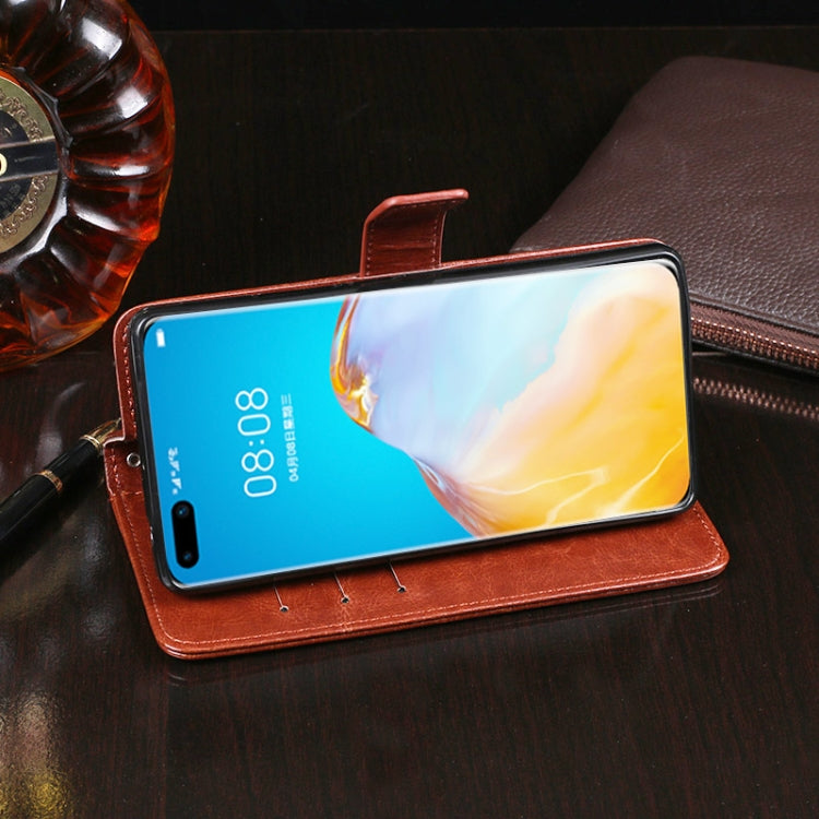 For Huawei P40 Pro+ idewei Crazy Horse Texture Horizontal Flip Leather Case with Holder & Card Slots & Wallet(Red) - Huawei Cases by idewei | Online Shopping UK | buy2fix