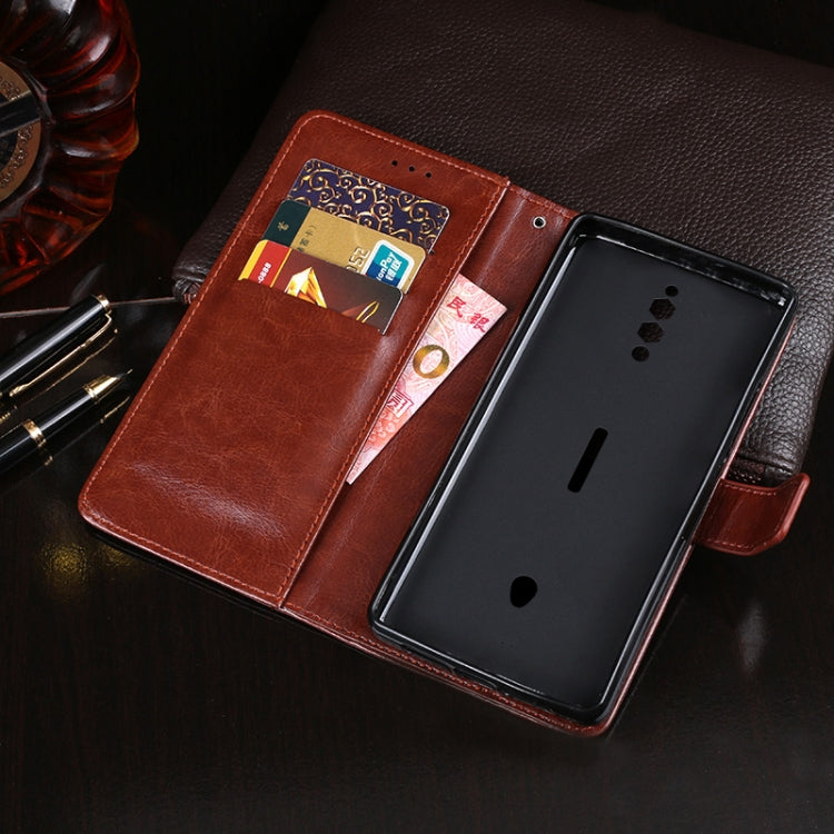 For Nubia Red Magic 5G idewei Crazy Horse Texture Horizontal Flip Leather Case with Holder & Card Slots & Wallet(Black) - ZTE Cases by idewei | Online Shopping UK | buy2fix
