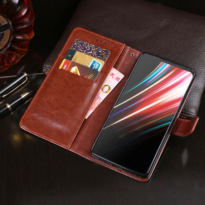 For Nubia Red Magic 5G idewei Crazy Horse Texture Horizontal Flip Leather Case with Holder & Card Slots & Wallet(Black) - ZTE Cases by idewei | Online Shopping UK | buy2fix