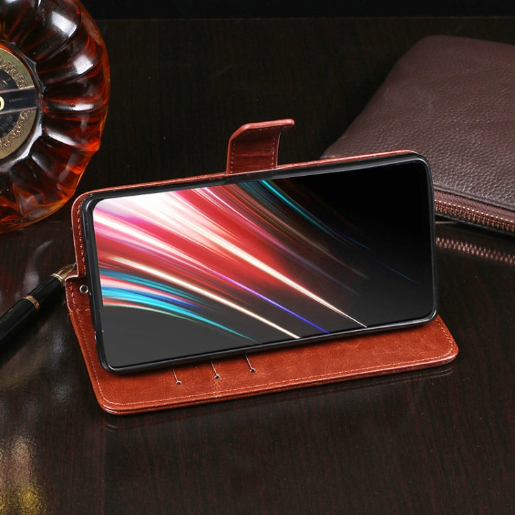 For Nubia Red Magic 5G idewei Crazy Horse Texture Horizontal Flip Leather Case with Holder & Card Slots & Wallet(Black) - ZTE Cases by idewei | Online Shopping UK | buy2fix