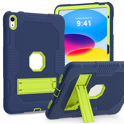 For iPad 2025 / 2022 Contrast Color Robot Silicone + PC Tablet Cas(Navy Blue+Yellow Green) - iPad 2025 / 2022 Cases by buy2fix | Online Shopping UK | buy2fix
