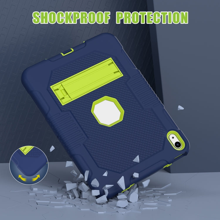 For iPad 2025 / 2022 Contrast Color Robot Silicone + PC Tablet Cas(Navy Blue+Yellow Green) - iPad 2025 / 2022 Cases by buy2fix | Online Shopping UK | buy2fix