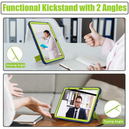 For iPad 2025 / 2022 Contrast Color Robot Silicone + PC Tablet Cas(Navy Blue+Yellow Green) - iPad 2025 / 2022 Cases by buy2fix | Online Shopping UK | buy2fix