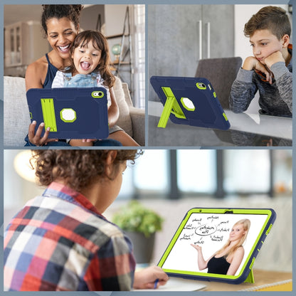 For iPad 2025 / 2022 Contrast Color Robot Silicone + PC Tablet Cas(Navy Blue+Yellow Green) - iPad 2025 / 2022 Cases by buy2fix | Online Shopping UK | buy2fix