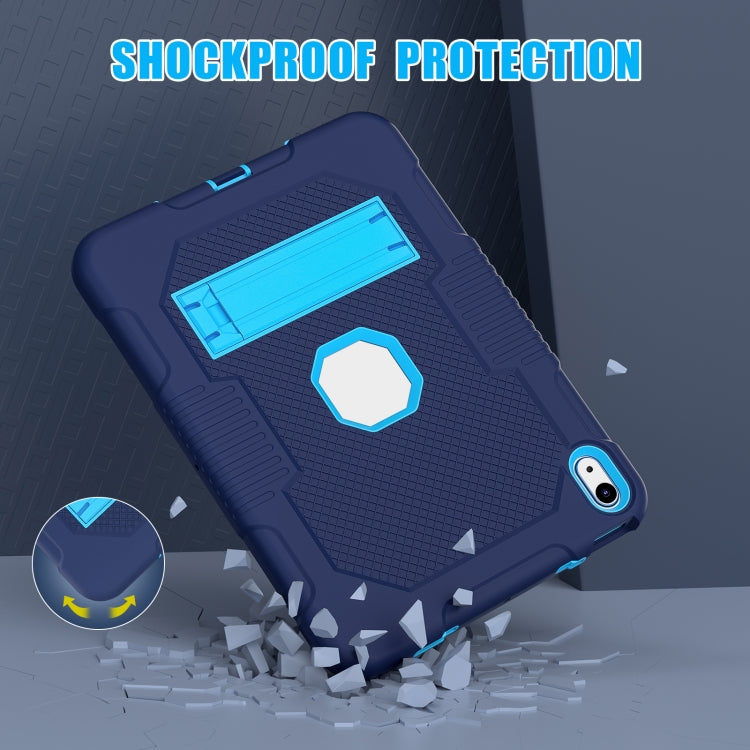 For iPad 2025 / 2022 Contrast Color Robot Silicone + PC Tablet Cas(Navy Blue+Blue) - iPad 2025 / 2022 Cases by buy2fix | Online Shopping UK | buy2fix