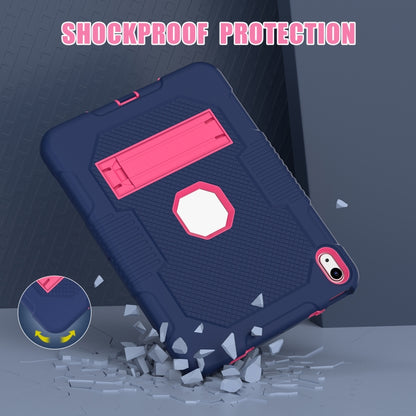 For iPad 2025 / 2022 Contrast Color Robot Silicone + PC Tablet Cas(Navy Blue+Rose Red) - iPad 2025 / 2022 Cases by buy2fix | Online Shopping UK | buy2fix