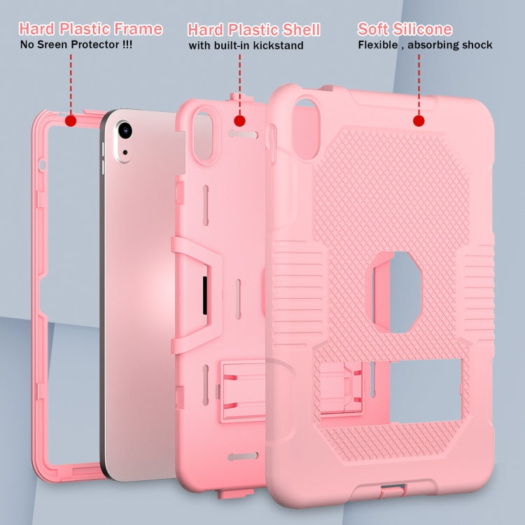 For iPad 2025 / 2022 Contrast Color Robot Silicone + PC Tablet Cas(Rose Gold) - iPad 2025 / 2022 Cases by buy2fix | Online Shopping UK | buy2fix