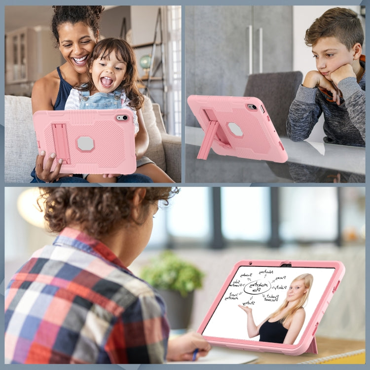For iPad 2025 / 2022 Contrast Color Robot Silicone + PC Tablet Cas(Rose Gold) - iPad 2025 / 2022 Cases by buy2fix | Online Shopping UK | buy2fix