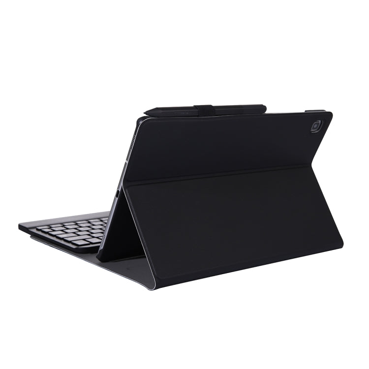 A610 For Galaxy Tab S6 Lite 10.4 P610 / P615 (2020) Bluetooth Keyboard Tablet Case with Stand & Elastic Pen Band(Black) by buy2fix