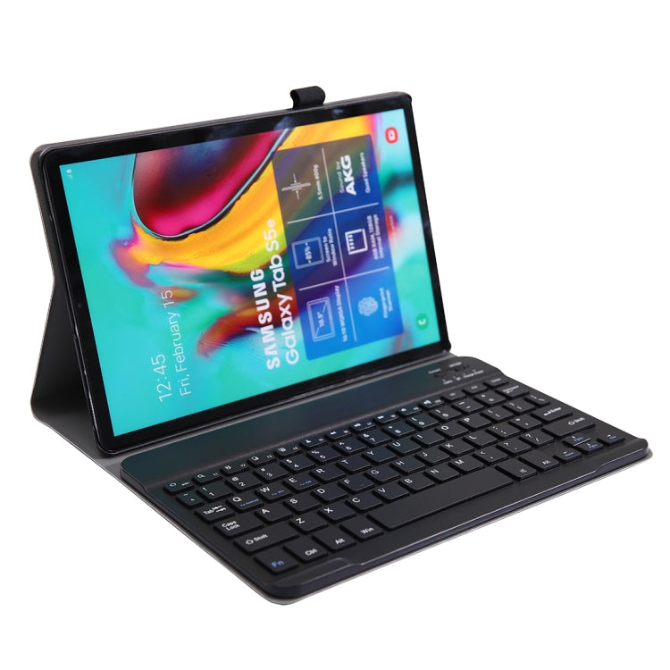 A610 For Galaxy Tab S6 Lite 10.4 P610 / P615 (2020) Bluetooth Keyboard Tablet Case with Stand & Elastic Pen Band(Black) by buy2fix