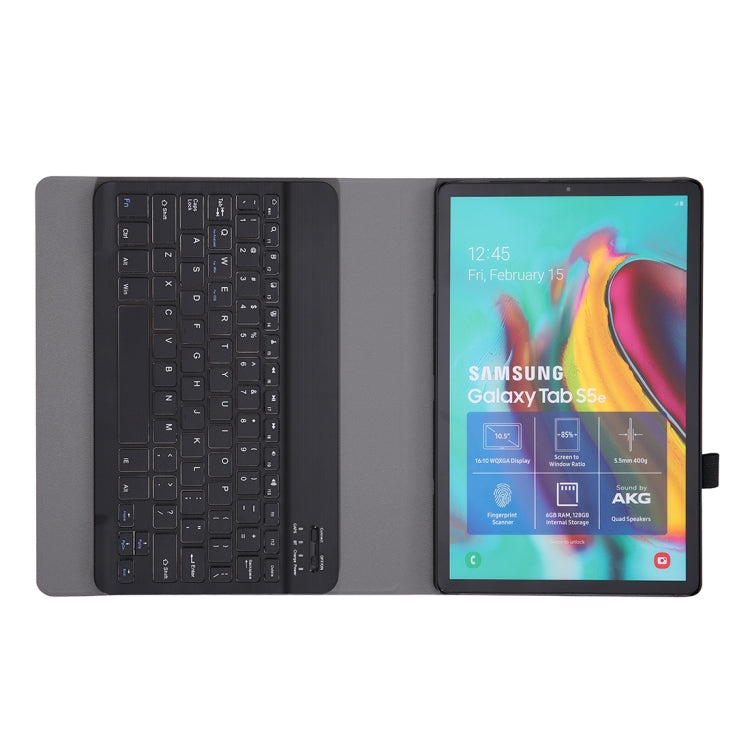 A610 For Galaxy Tab S6 Lite 10.4 P610 / P615 (2020) Bluetooth Keyboard Tablet Case with Stand & Elastic Pen Band(Black) by buy2fix