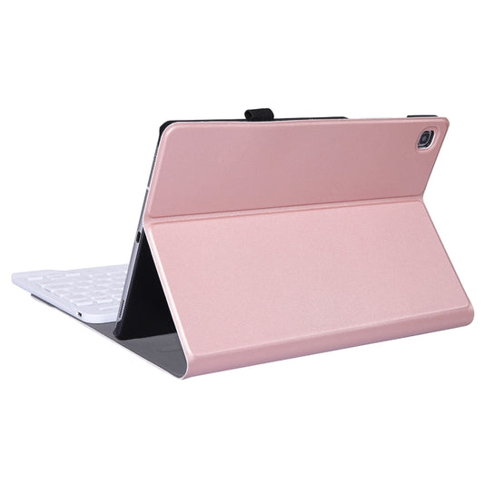 A610 For Galaxy Tab S6 Lite 10.4 P610 / P615 (2020) Bluetooth Keyboard Tablet Case with Stand & Elastic Pen Band(Rose Gold) by buy2fix