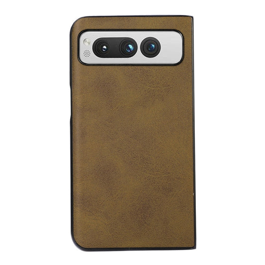 For Google Pixel Fold Two-color Calf Texture Shockproof Phone Case(Green) by buy2fix