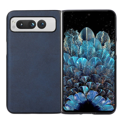 For Google Pixel Fold Two-color Calf Texture Shockproof Phone Case(Blue) by buy2fix