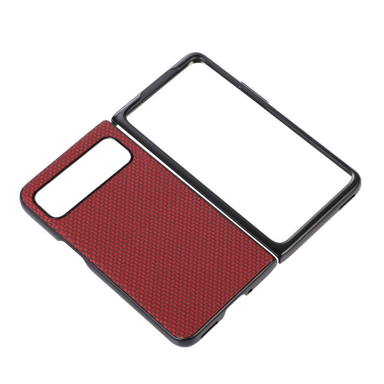 For Google Pixel Fold Carbon Fiber Texture Shockproof Phone Case(Red) by buy2fix