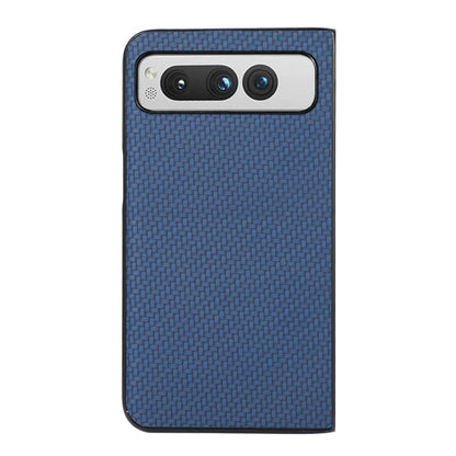 For Google Pixel Fold Carbon Fiber Texture Shockproof Phone Case(Blue) by buy2fix