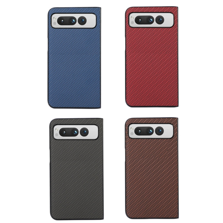 For Google Pixel Fold Carbon Fiber Texture Shockproof Phone Case(Red) by buy2fix