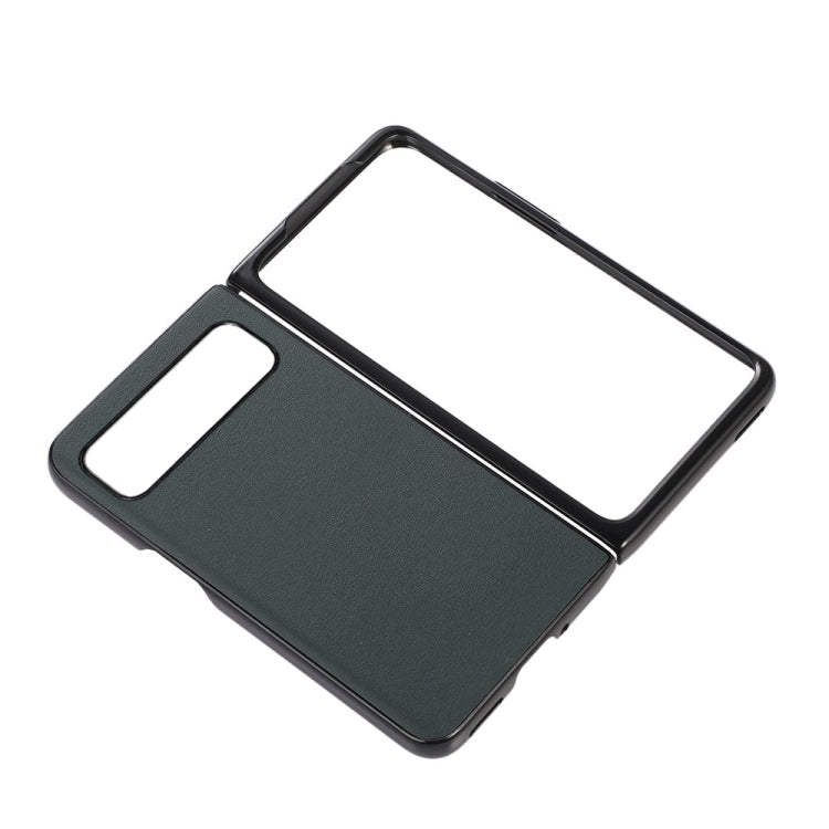 For Google Pixel Fold Lambskin Texture Genuine Leather Phone Case(Green) by buy2fix