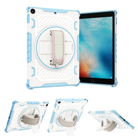 For iPad 9.7 2018/2017 Shockproof Tablet Case with Holder & Hand Strap(Blue) - iPad 9.7 (2018) & (2017) Cases by buy2fix | Online Shopping UK | buy2fix